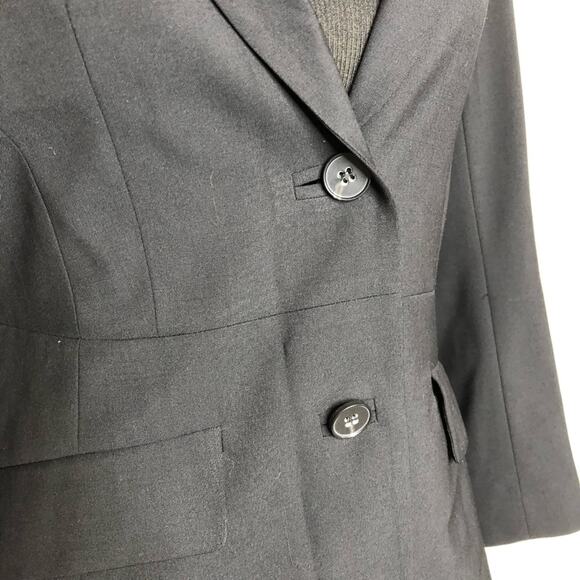 Theory Liv Tailor black wool button front blazer size 4 - Picture 14 of 16